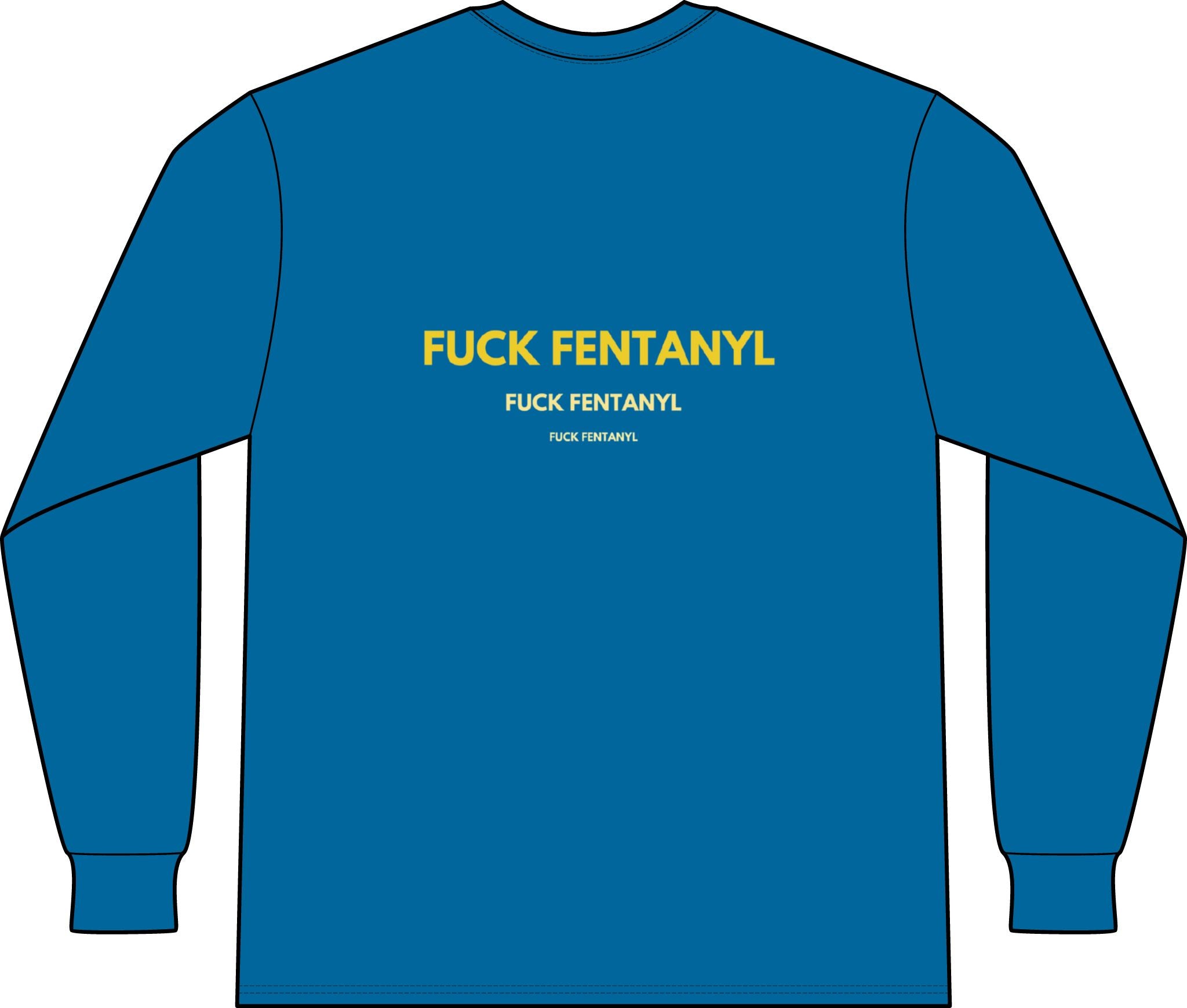 Long Sleeve Pocket Tee — "F*** Fentanyl" Awareness Shirt