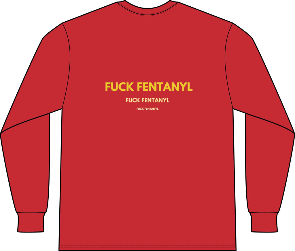 Long Sleeve Pocket Tee — "F*** Fentanyl" Awareness Shirt
