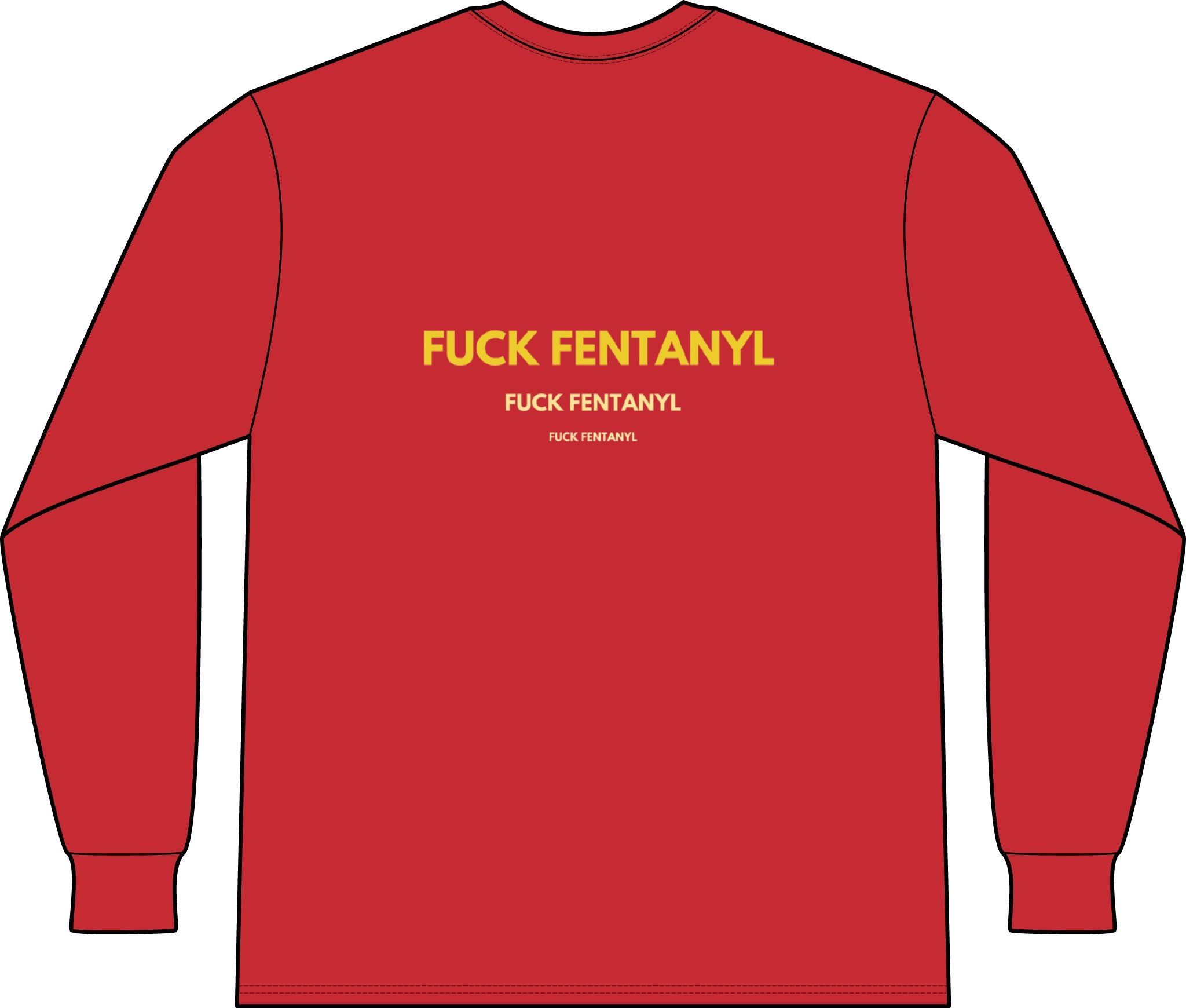 Long Sleeve Pocket Tee — "F*** Fentanyl" Awareness Shirt
