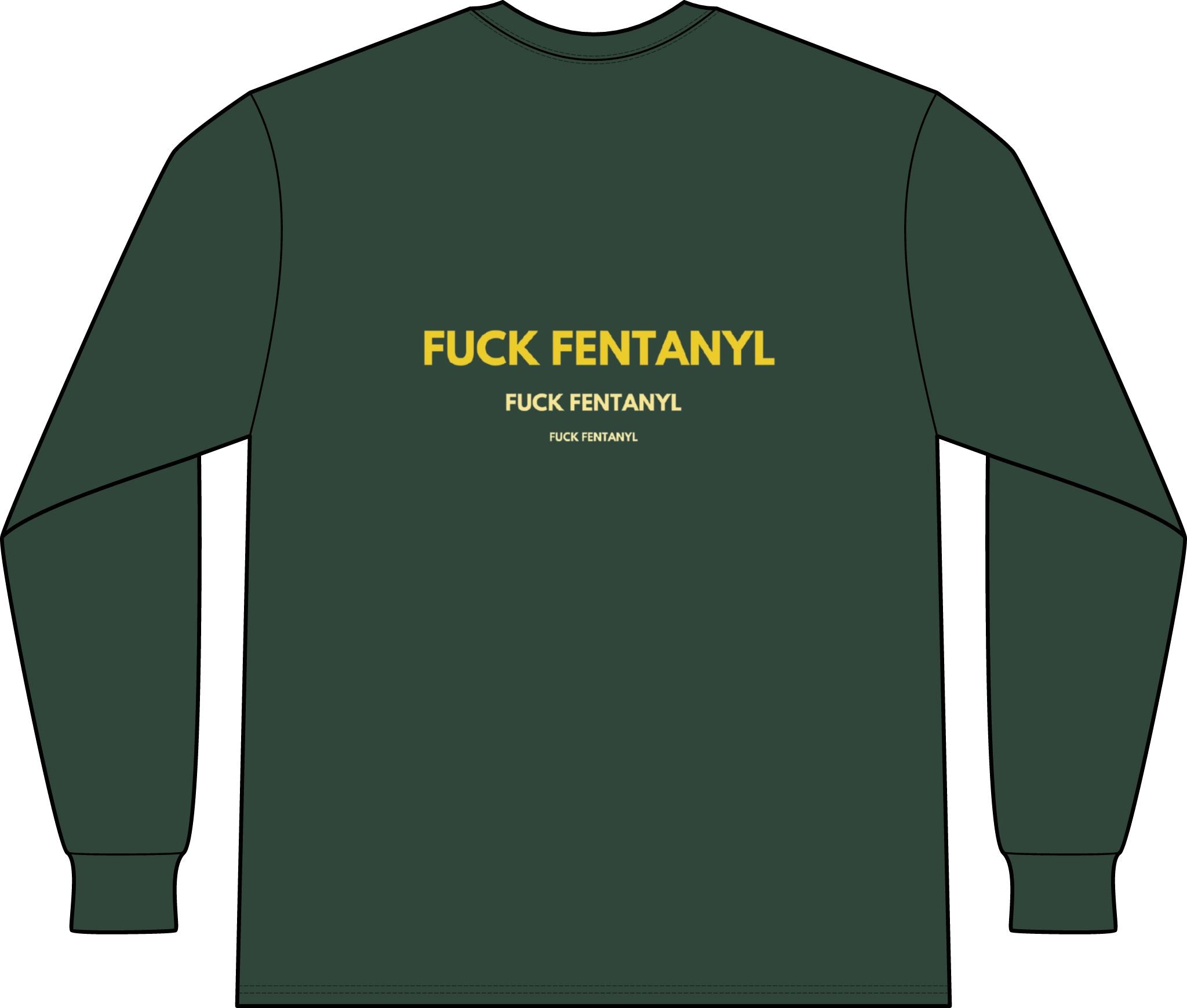 Long Sleeve Pocket Tee — "F*** Fentanyl" Awareness Shirt